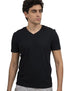 Dalydress Dare Basic V Neck Short Sleeves T-Shirt for Men - Black - Safqqa Egypt