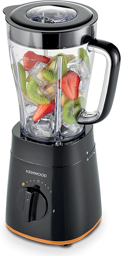Kenwood Blender Smoothie Maker With Grinder Mill, Chopper Mill, Ice Crush Function, 2 L, 500 Watts, BLP15.360BK Black