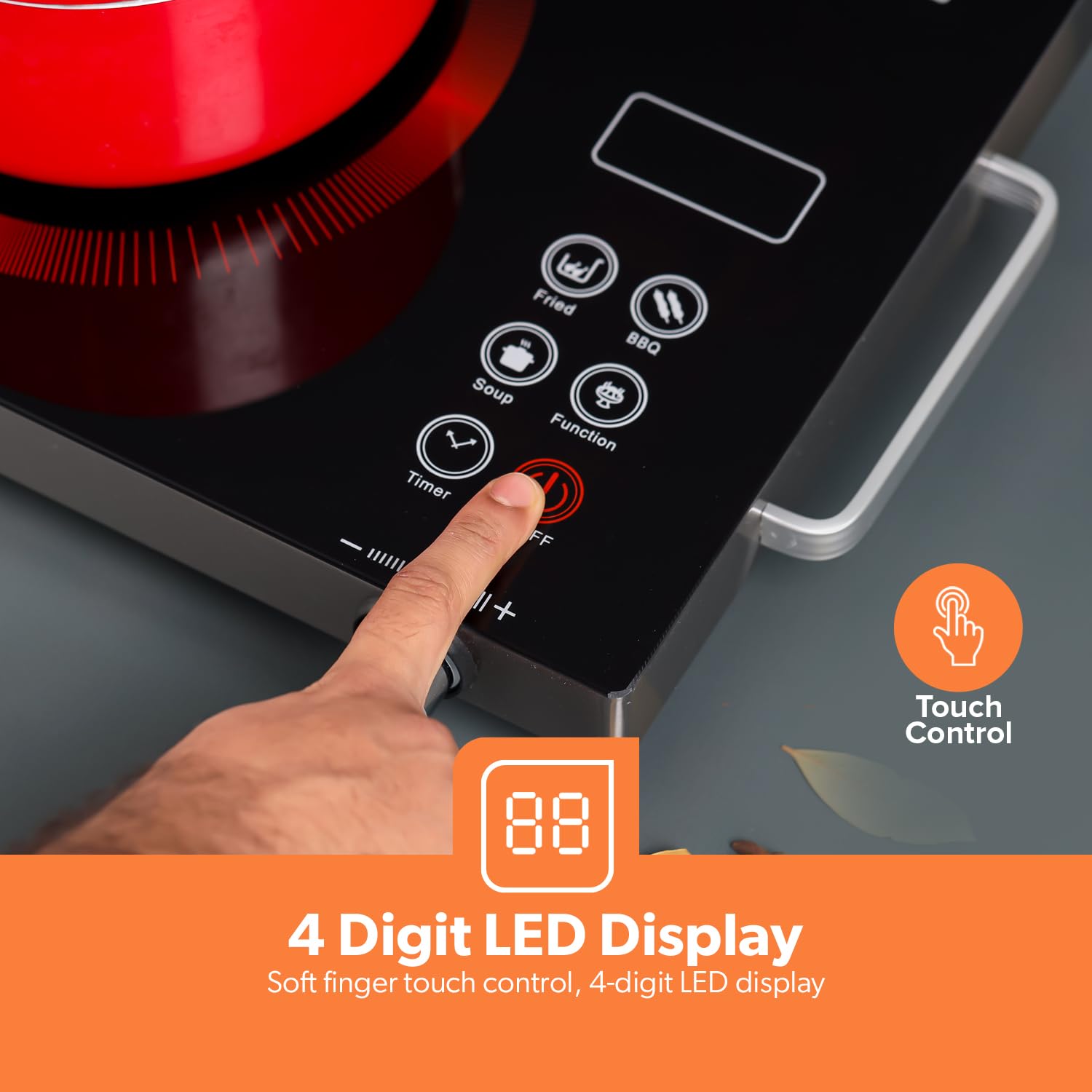 موقد الأشعة تحت الحمراء الرقمي من جيباس GIC6920 جهازاً قوياً وفعالاً لتسهيل عملية الطهي بسرعة وكفاءة. يتميز بتقنية التسخين بالأشعة تحت الحمراء المتطورة التي توفر توزيعاً متساوياً للحرارة وطهيًا موفرًا للطاقة دون لهب مفتوح