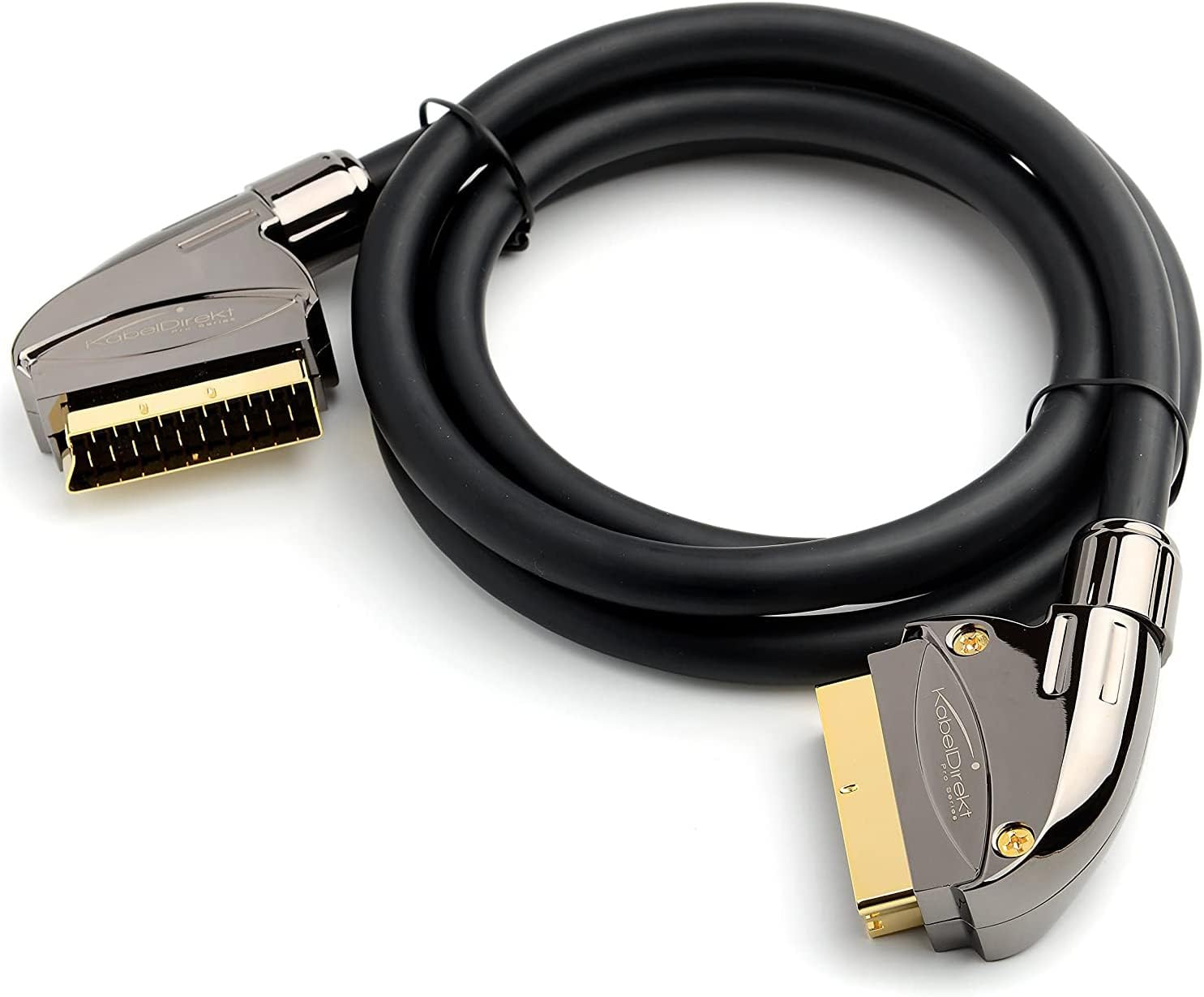 KabelDirekt – 3m SCART cable (21-pin, multiple shieldings, precision connector, full HD) PRO Series