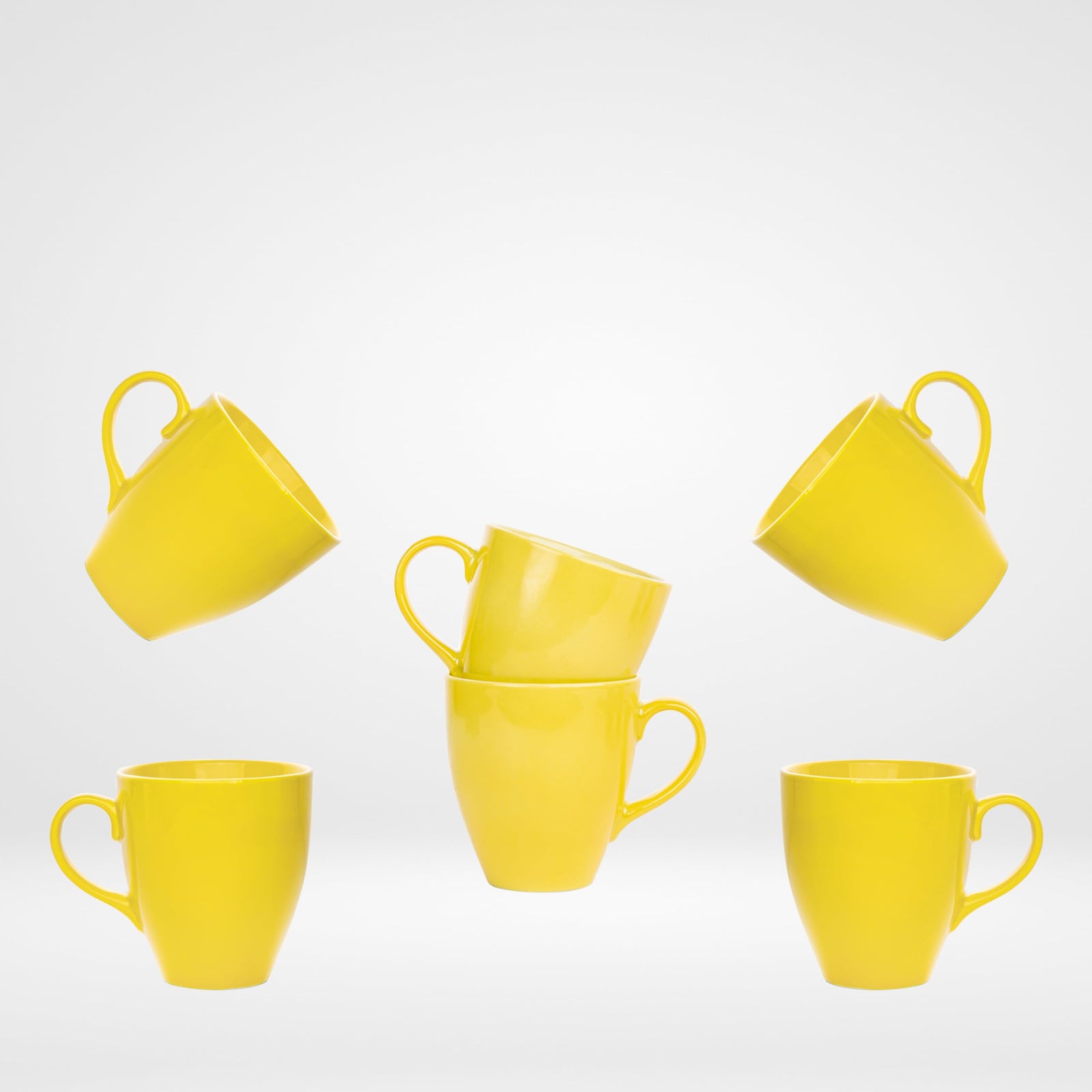 Porcelain Cappuccino Mug Set – 6‑Piece Elegant Tableware