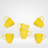 Porcelain Cappuccino Mug Set – 6‑Piece Elegant Tableware