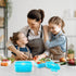 Plaman Lunch Box with compartments, Kids Lunch Box , bento Box Sustainable Leak-Proof, Lunch Box with Cutlery Kindergarten, Salad Box to go for School/Work/Picnic Trips