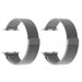 Strap watch magnetic 2 pieces for apple watch size 42/44 siliver - Safqqa Egypt