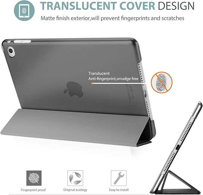 ProCase iPad Air 2 2014 Ultra Slim Lightweight Stand Case Grey Frosted Back