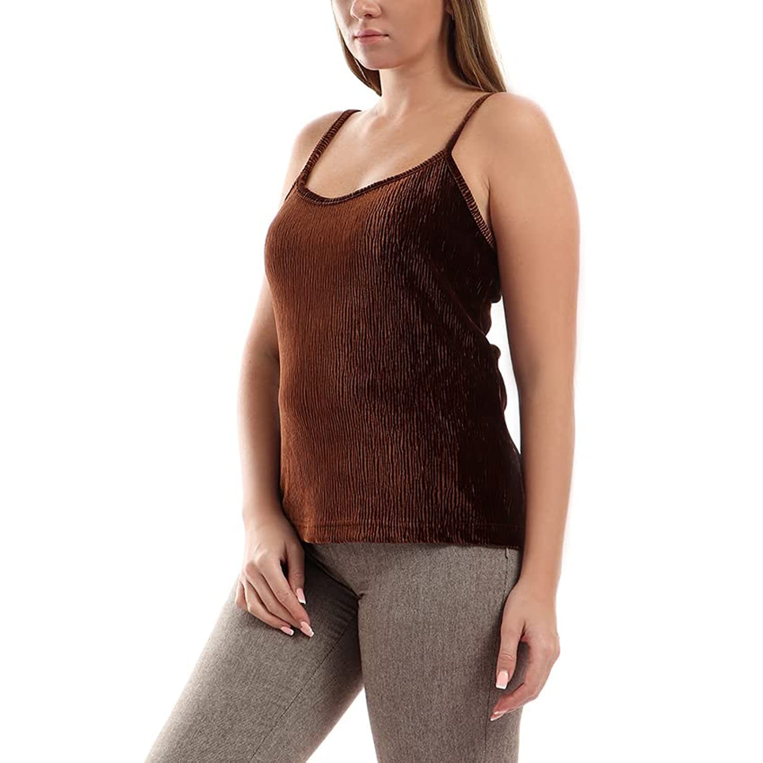 ESLA Plain Camisole  Brown