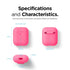 Elago silicone case (compatible with airpods 1 and 2) neon hot pink