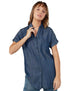 Splash Chest-Pocket Short Sleeves Shirt For Women,Relaxed fit suitable for casual and everyday wear.