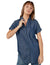 Splash Chest-Pocket Short Sleeves Shirt For Women,Relaxed fit suitable for casual and everyday wear.