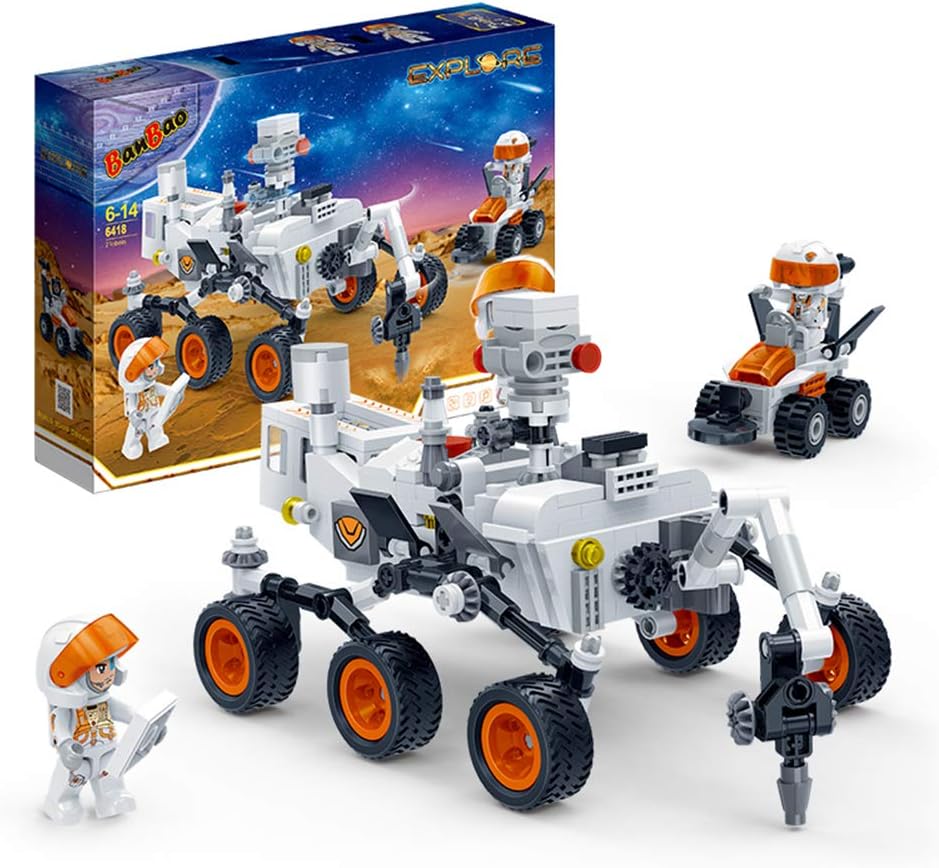 Banbao b6418 2022 latest style marse science rover car kids educational toys building blocks