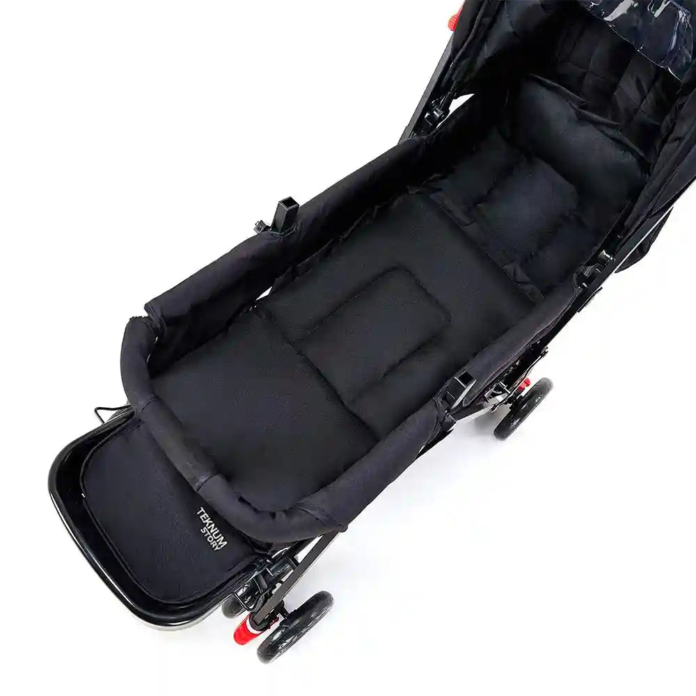 Teknum Double Baby Stroller For Baby- Black