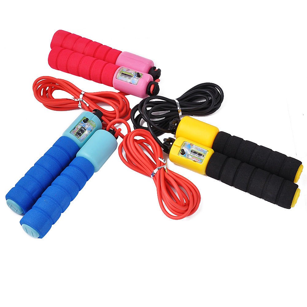 bilAnca Adjustable Jump Skipping Rope with Counter and Foam Handle (1 Pc Random Color)