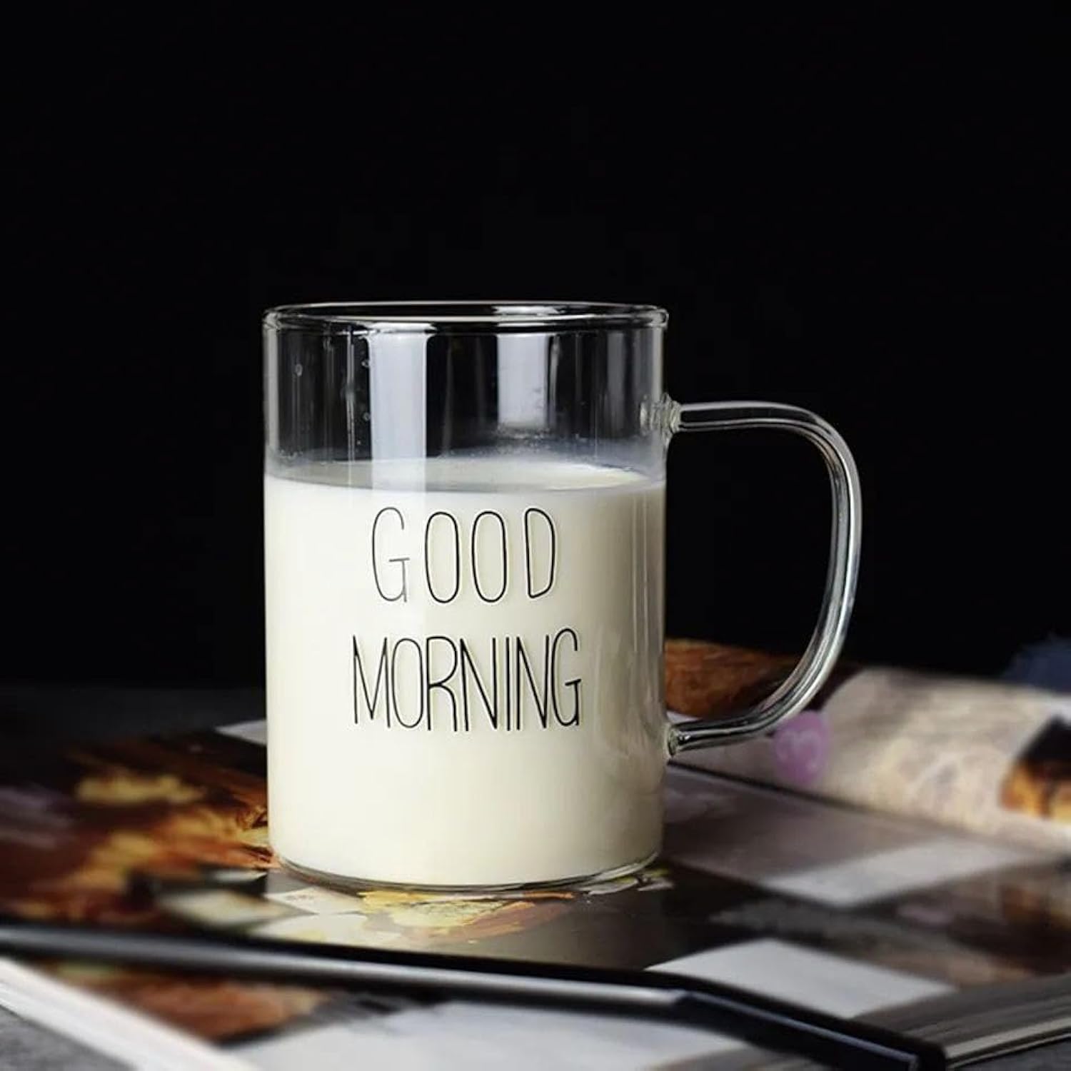 Premium Heat Resistant Glass Mug – Good Morning Design