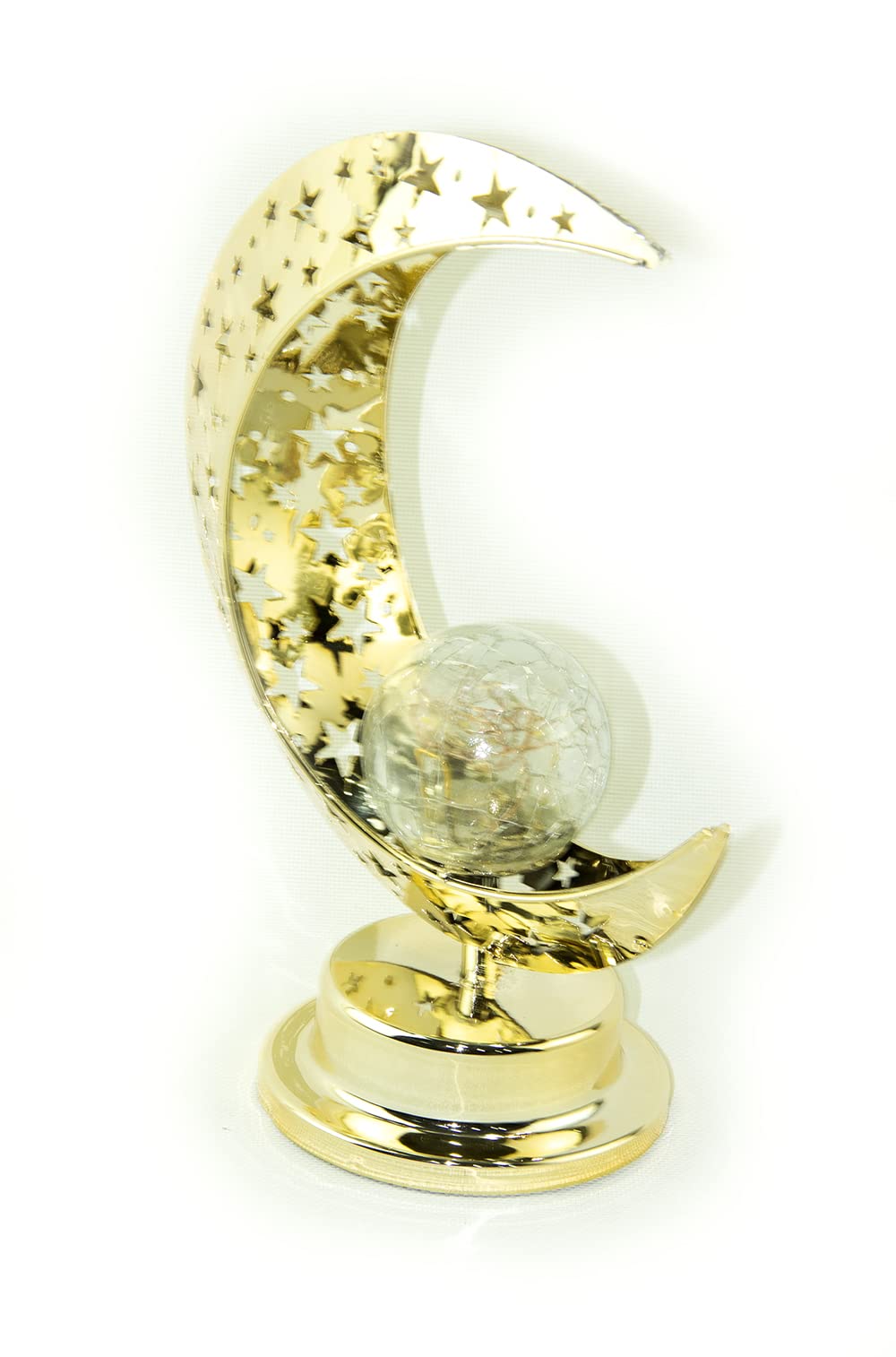 مصباح LED بتصميم القمر العربي للزينة في رمضان، ديكور طاولة داخلي وخارجي