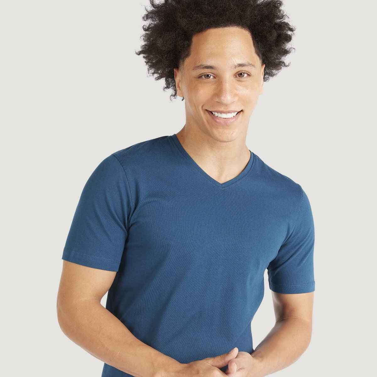 Splash Mens Vneck Solid T-Shirt - Safqqa Egypt
