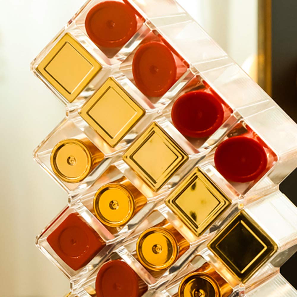 منظم أحمر الشفاه Spaceshoop Insoftb مصمم لتخزين ما يصل إلى 28 أحمر شفاه بطريقة مرتبة وسهلة الاستخدام. مصنوع من مواد متينة وعالية الجودة،  – Safqqa Egypt