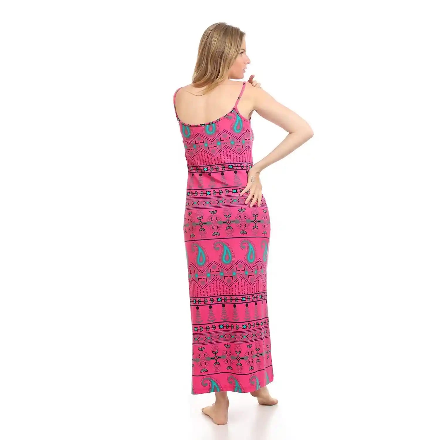 Kady Women Multi Patterns Deep Round Neck Long Nightdresses & Nightshirts
