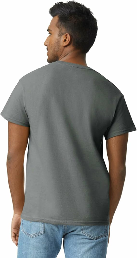 Gildan Men Cotton T-Shirt Grey Pack of 2
