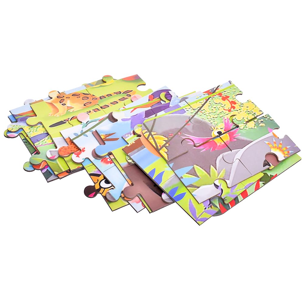 Generic Plastic Puzzle Game  For Children , 56 Pieces ,Made from safe, non-toxic plastic - Safqqa