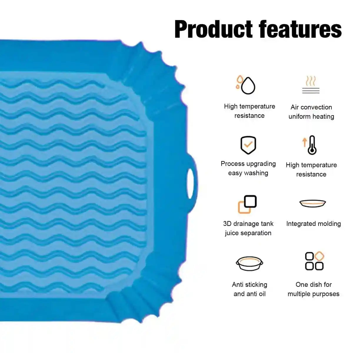 Silicone Air Fryer Liner – Reusable Non-Stick Liner, 22cm (1 Piece) – Safqqa Egypt