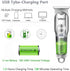 VGR Professional Hair Trimmer, Cordless T-Blade with Multiple Length Controls, USB Fast Charging, Gold