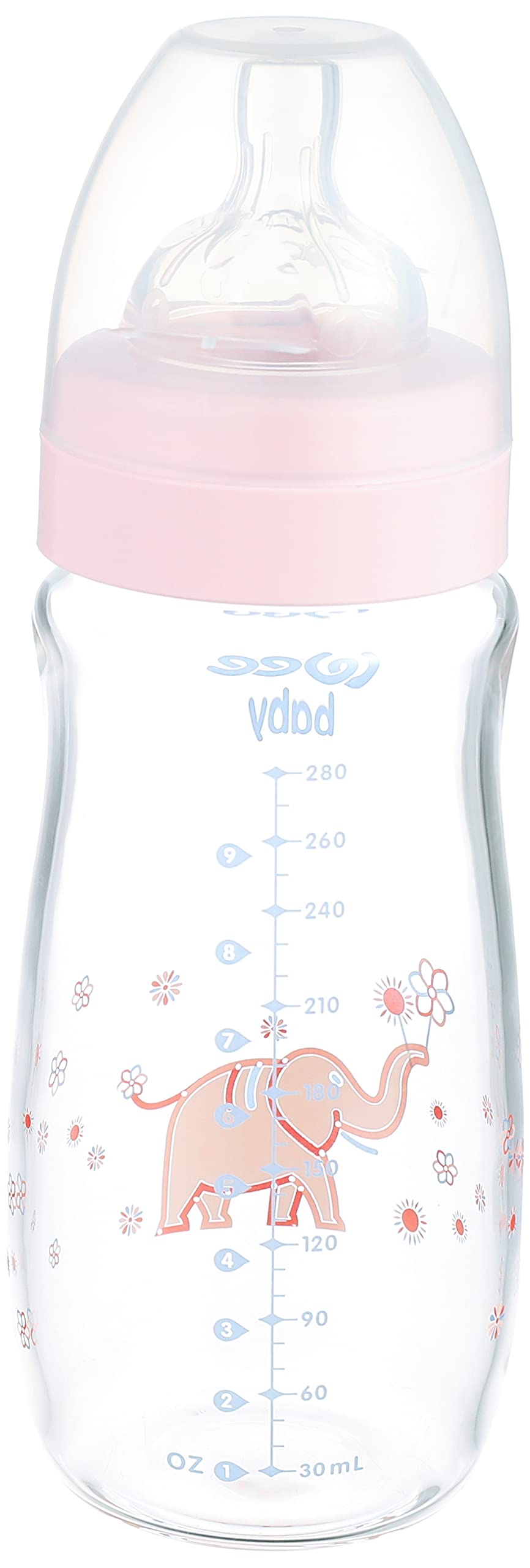 Wee Baby 141 Heat Resistant Glass Feeding Bottle with Wide Teat,