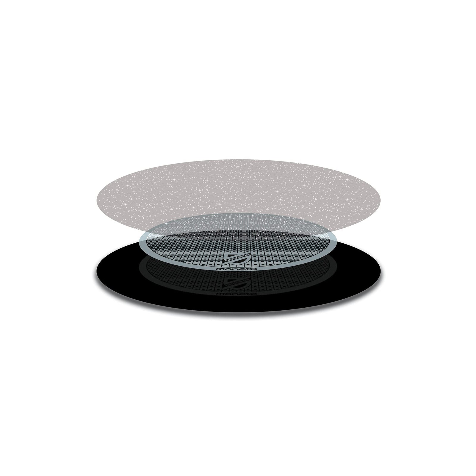Moneta Nova, Protection Base, Skillet plus Lid 28cm, Aluminium, black