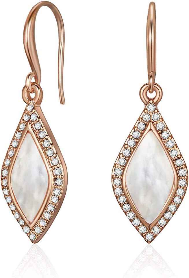 Mestige Women's Rose Gold Plated Crystals Earrings MSER3332