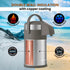 BOROSIL AIRPOT FLASK WITH PUMP |VACUUM INSULATED DOUBLE WALL STAINLESS STEEL TEA POT | COFFEE POT | THERMOS | FLASK | CARAFE 3 LITER - Safqqa Egypt