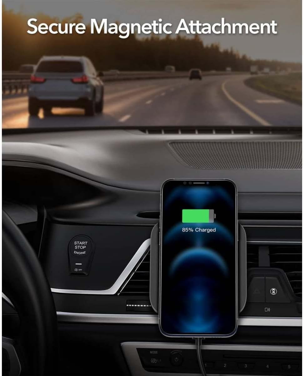 ESR HaloLock Magnetic Wireless Car Charger – Fast and Secure Charging