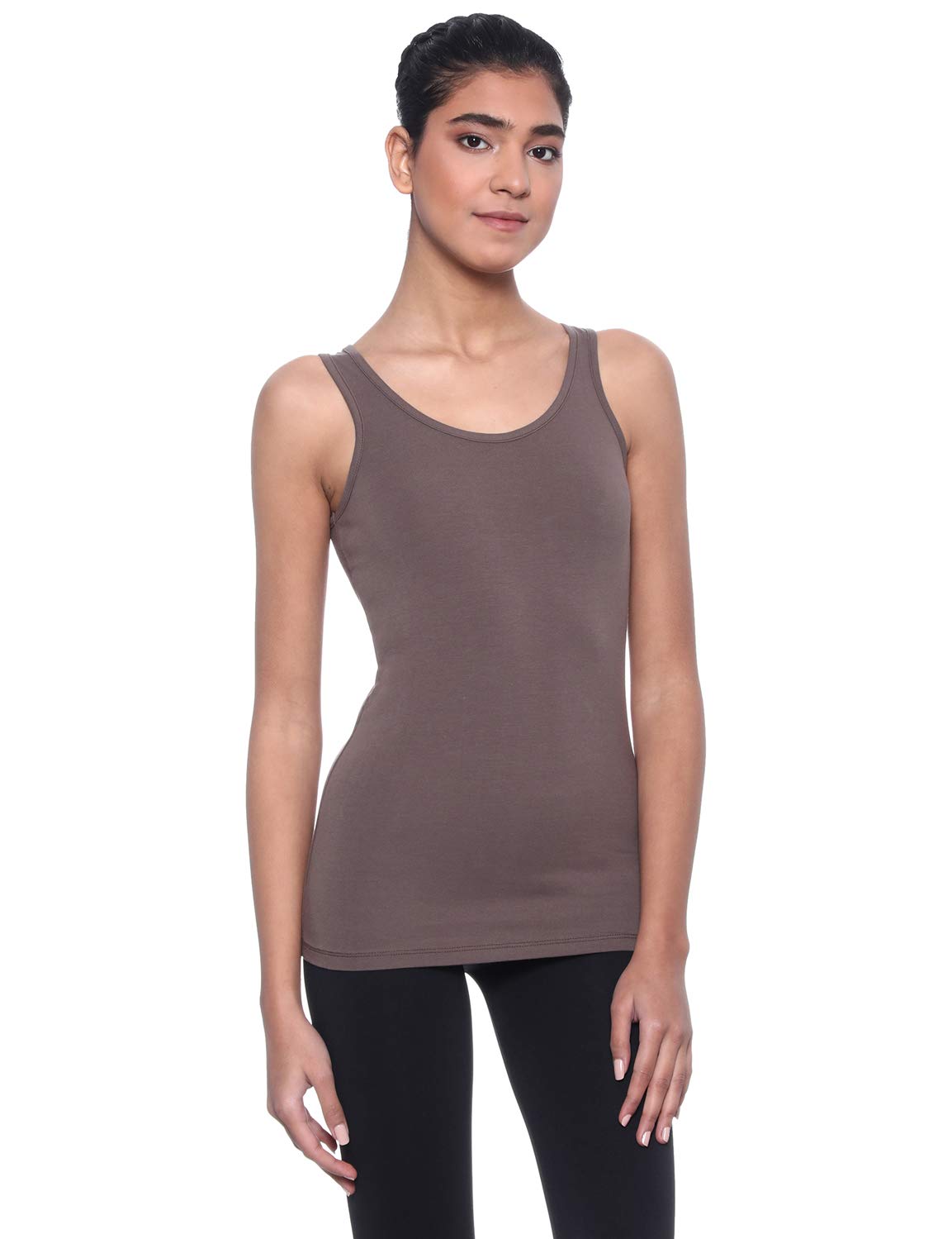Dice womens Round Neck Solid Tank Top
