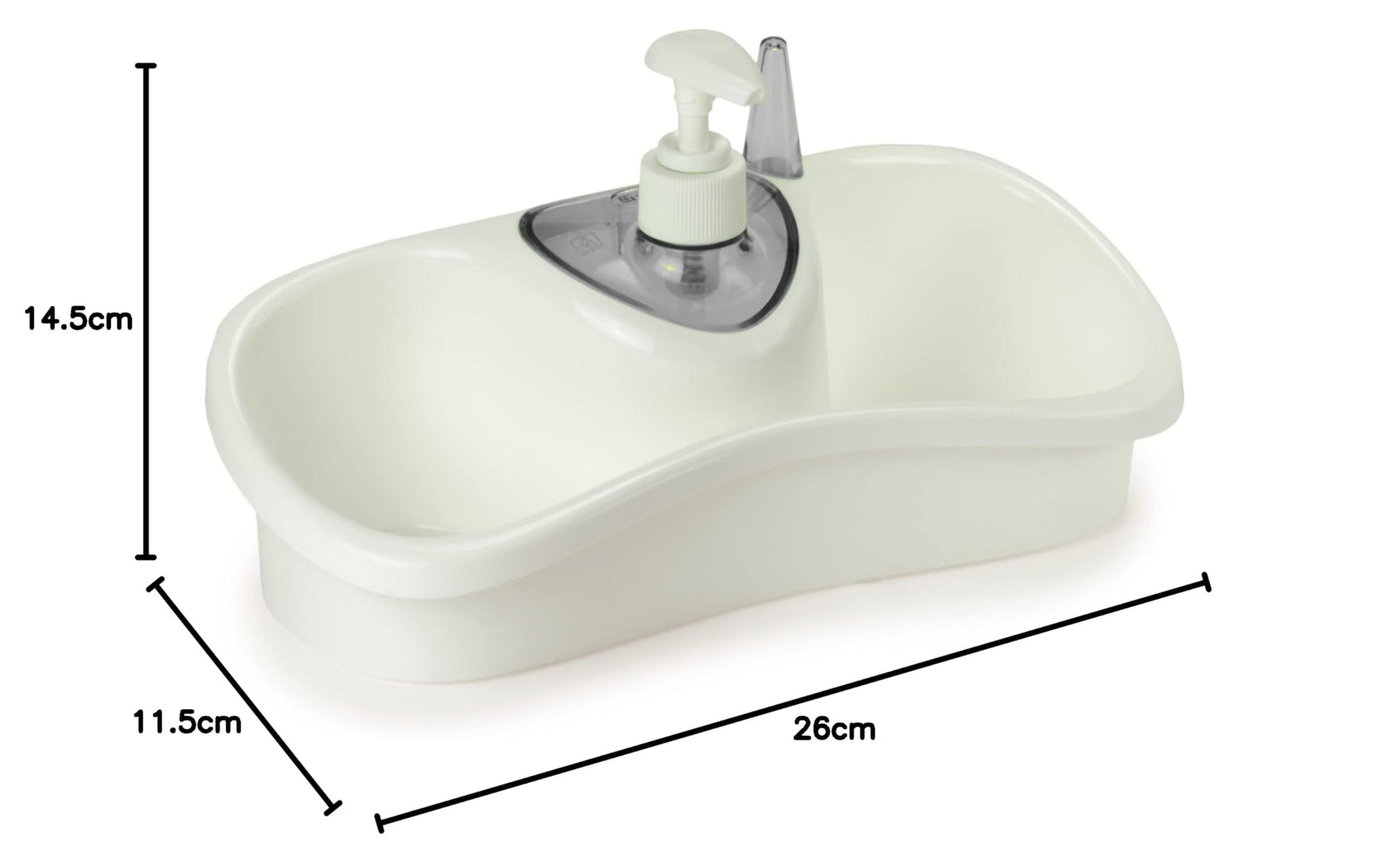 Snips Soap Storage Box for Sponges and Dispensers 26 x 11.5 x 14.5 cm -100% Recycled Plastic Made in Italy, White