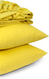 Home of Linen - Fitted Sheet Set, Size 100x200 cm, Lemon