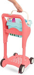 B. Toys Musical Shopping Cart with Plush Bear - Cranberry