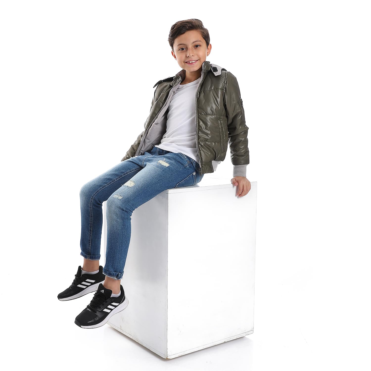 Andora Zipper Closure Double Face Printed & Waterproof Boys Jacket - Safqqa Egypt