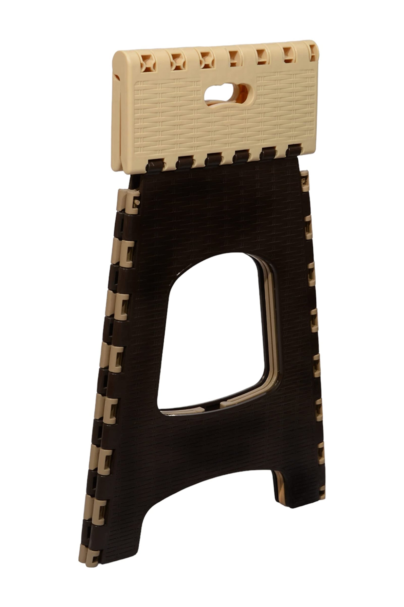 Khorshed Small Plastic Folding Chair – Beige & Brown