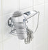 WENKO Hair Dryer Holder, Steel, Cosmetic Styling Tool Organizer for Bathroom, Home Bedroom Accessory, 14 x 7.5 x 11.5 cm