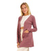 JAMILA Women Basic Plain Open Neckline Cardigan Sweater - Safqqa