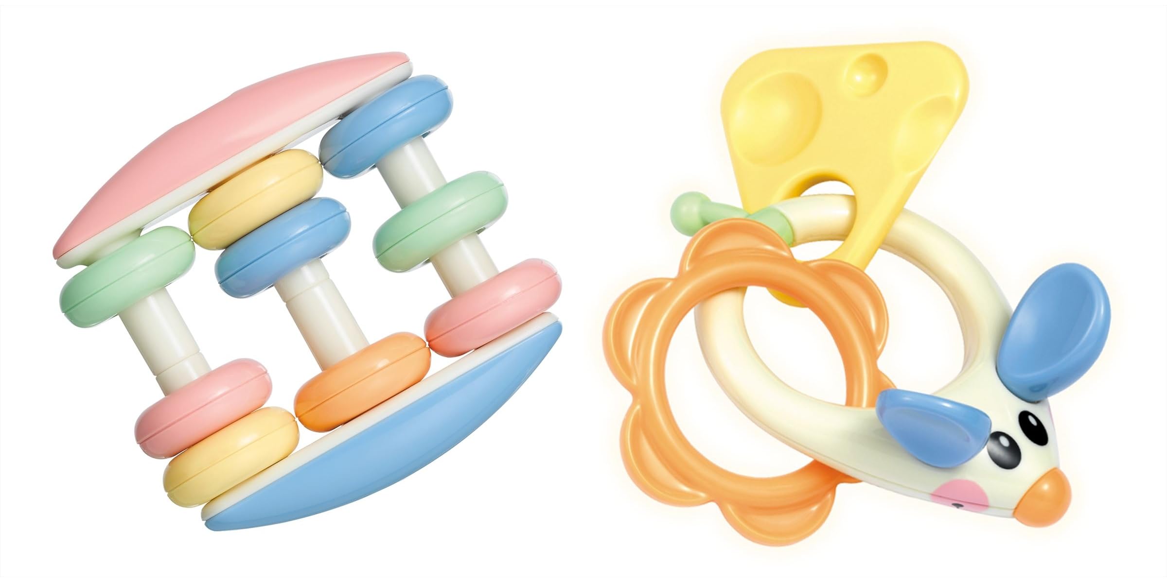 Tolo rattle gift set with rattle mouse and abacus, from 3 months, in gift box, approx. 13 x 12 x 6.5 cm.