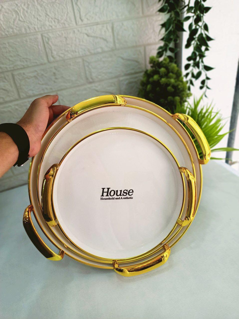 3-Piece Melamine Serving Tray Set – Durable & Stylish