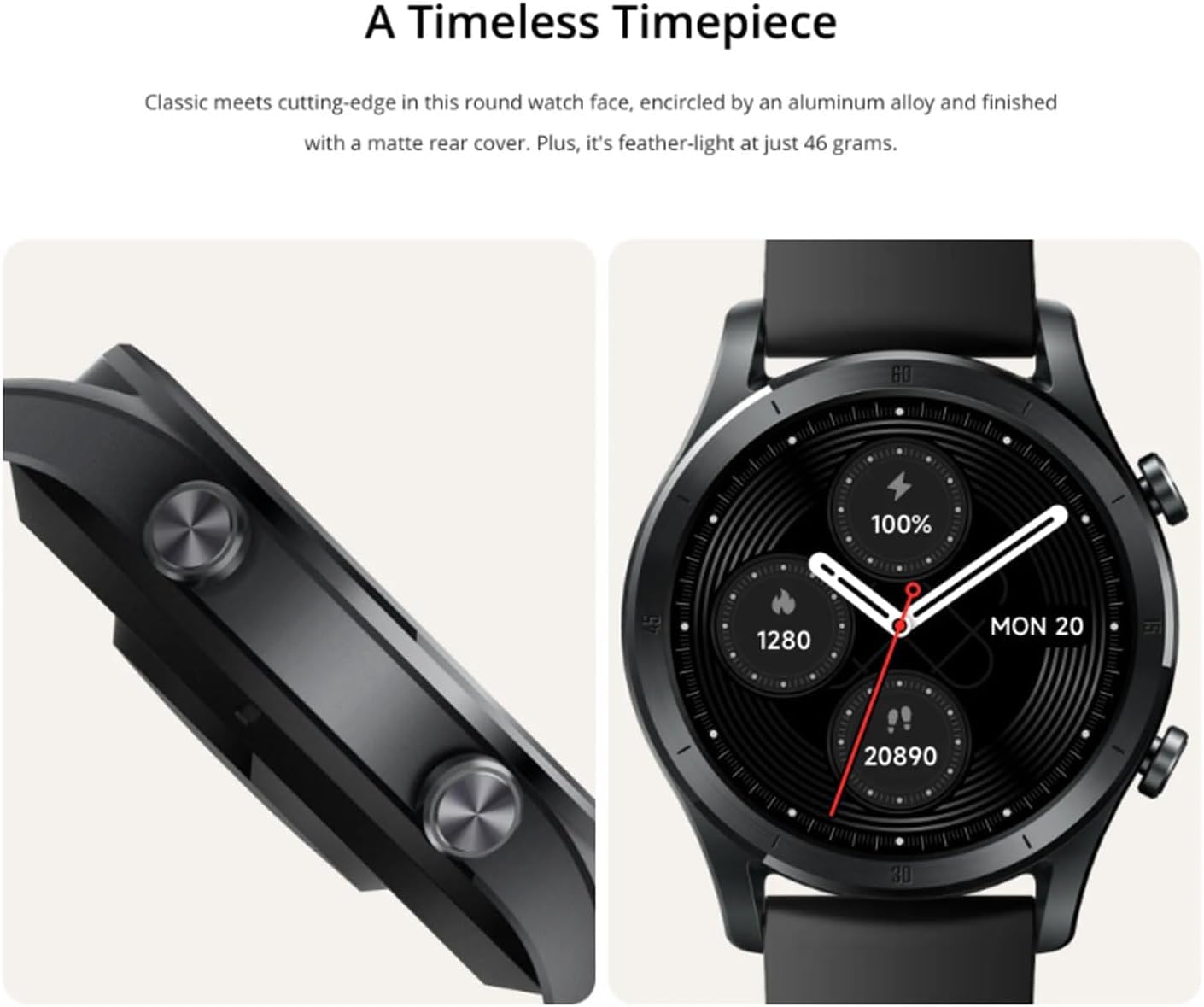Realme RMW2106 1.32 TechLife Watch R100 – Smartwatch for Men and Women