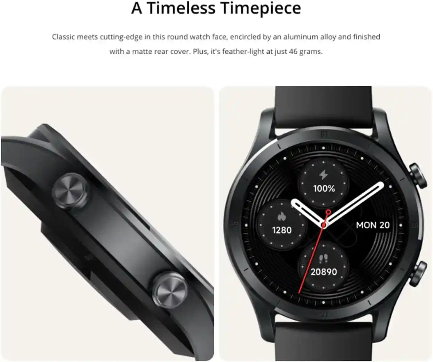 Realme RMW2106 TechLife Watch R100 – Smartwatch for Men and