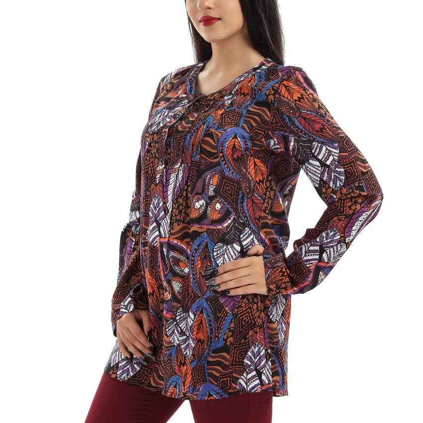 ESLA Long-sleeved Long Shirt- Blouses For Womens - Safqqa Egypt