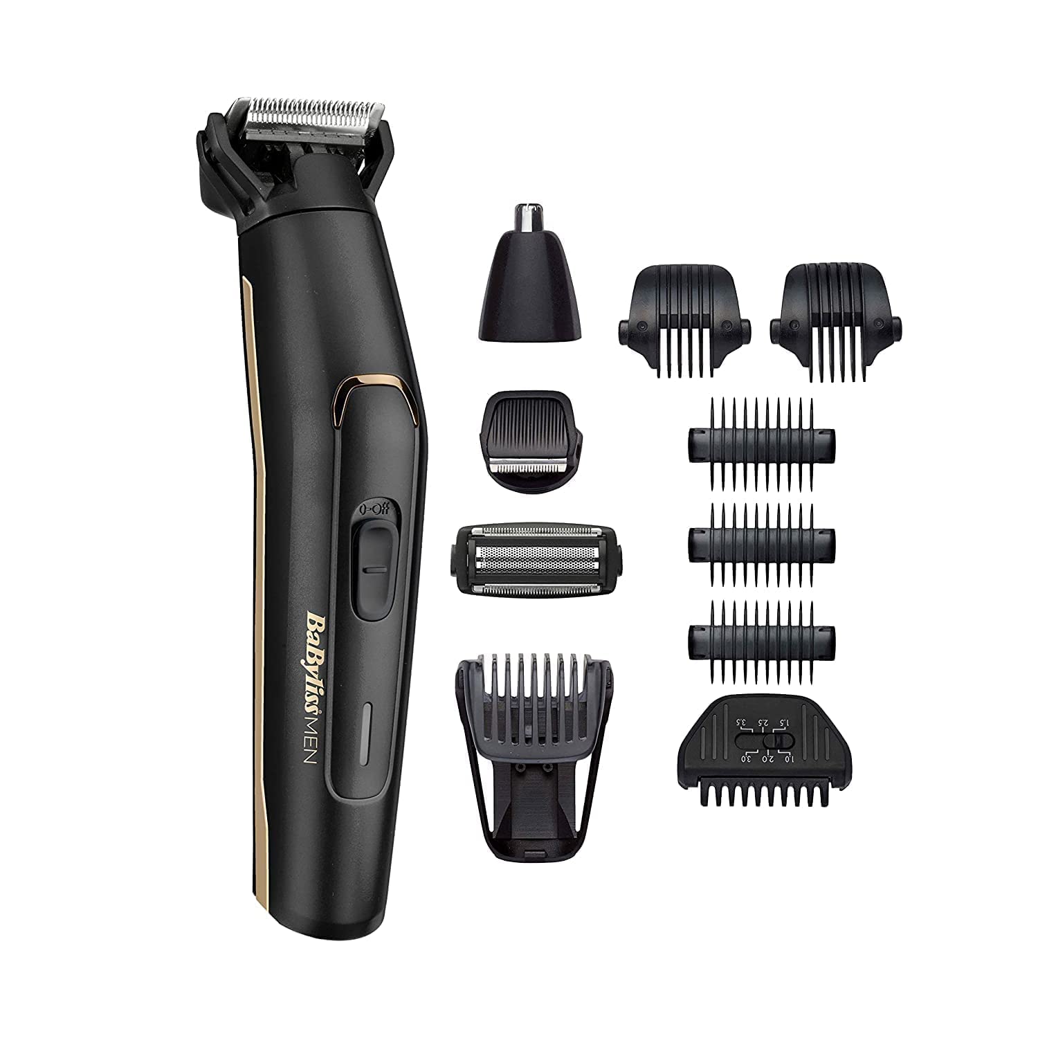 BaByliss 11-In-1 Cordless Multi Grooming Kit, Waterproof, Hair/Nose/Body And Beard Trimmer, Hair Clipper, Shaver For Men With Sharp Carbon Titanium Blades - MT860E