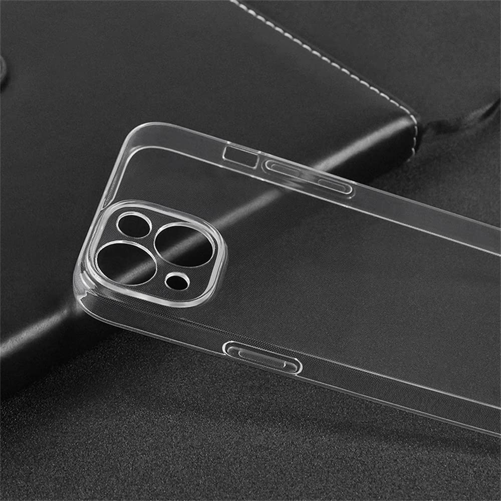 غطاء من  AJEZDONG لهاتف iPhone 14 باللون الشفاف مصمم لتوفير حماية موثوقة مع الحفاظ على مظهر الهاتف الأصلي. مصنوع من مادة شفافة عالية الجودة 