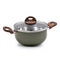 Celar Aluminium Pot with Bakelite Soft Touch Fitting Wooden Handle, 26 cm Diameter, Green, Non-stick, Made In Portugal - Safqqa