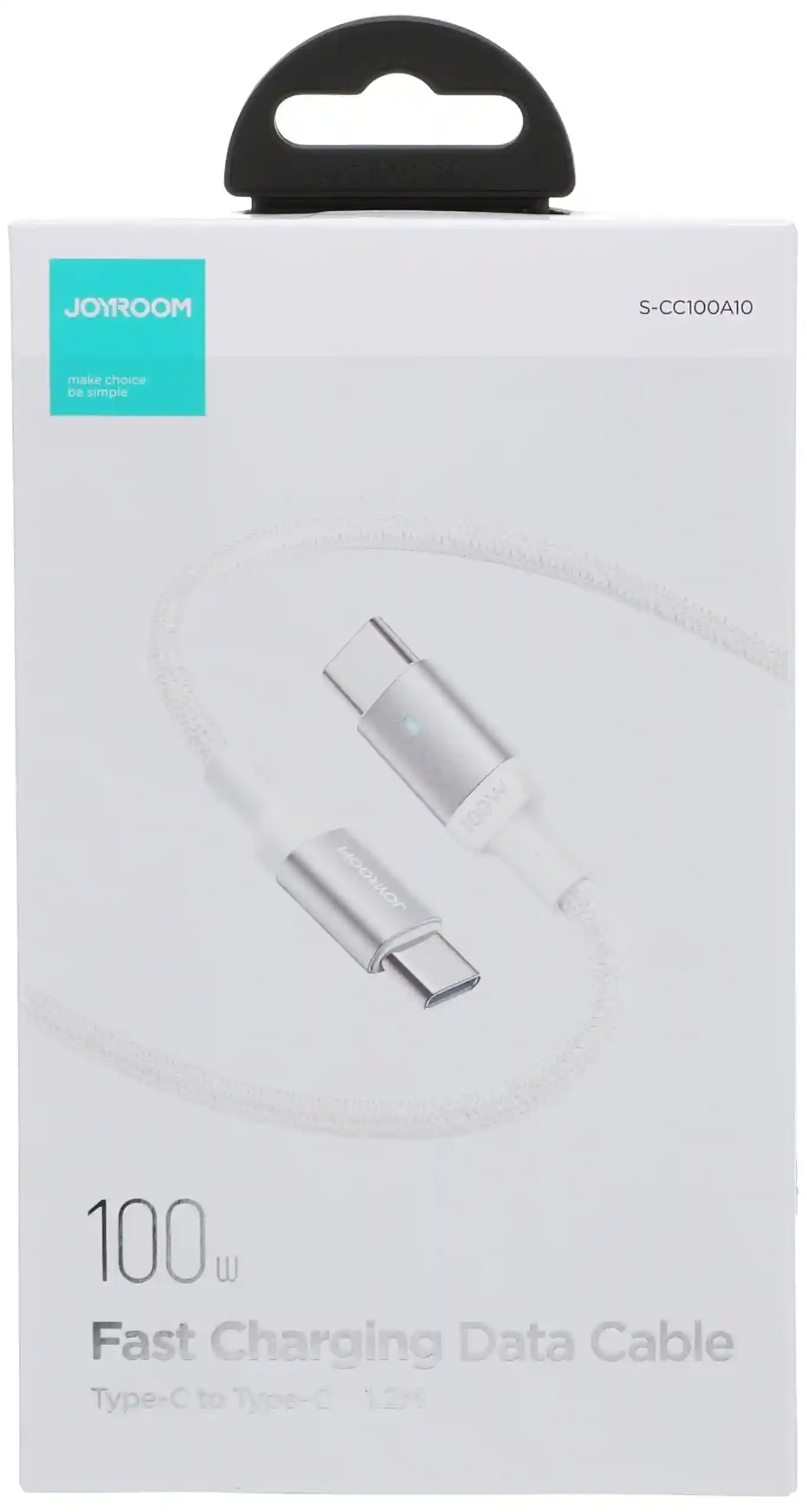 Joyroom JR - S-CC100A10 Extraordinary Series 100W Type-C to Type-C Fast Charging Data Cable 1.2m-White|12 Months Warranty - Safqqa Egypt