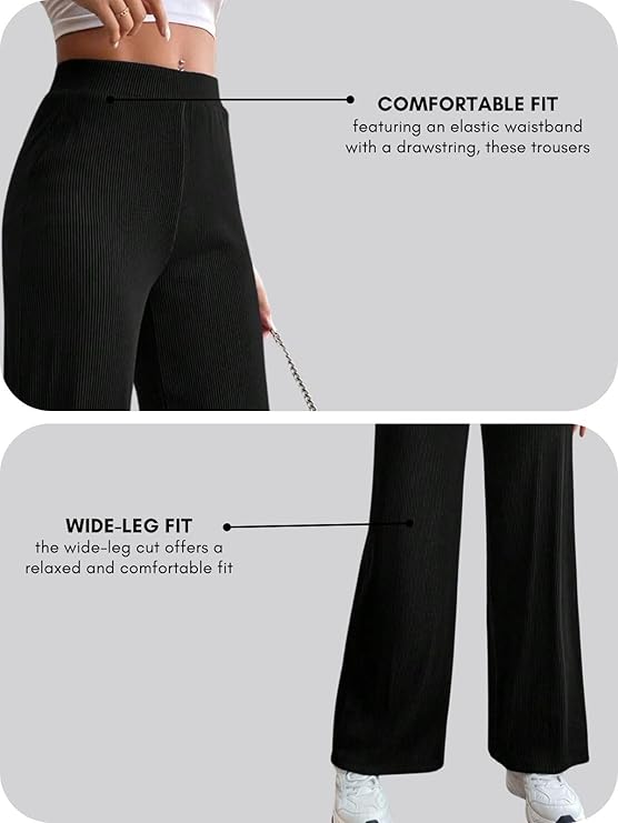 GRECIILOOKS Women Pants Black Casual Fit – Safqqa Egypt