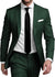SHUZHXLZANGY Men 2 Piece Suit Regular Fit Green Formal Wedding Suit