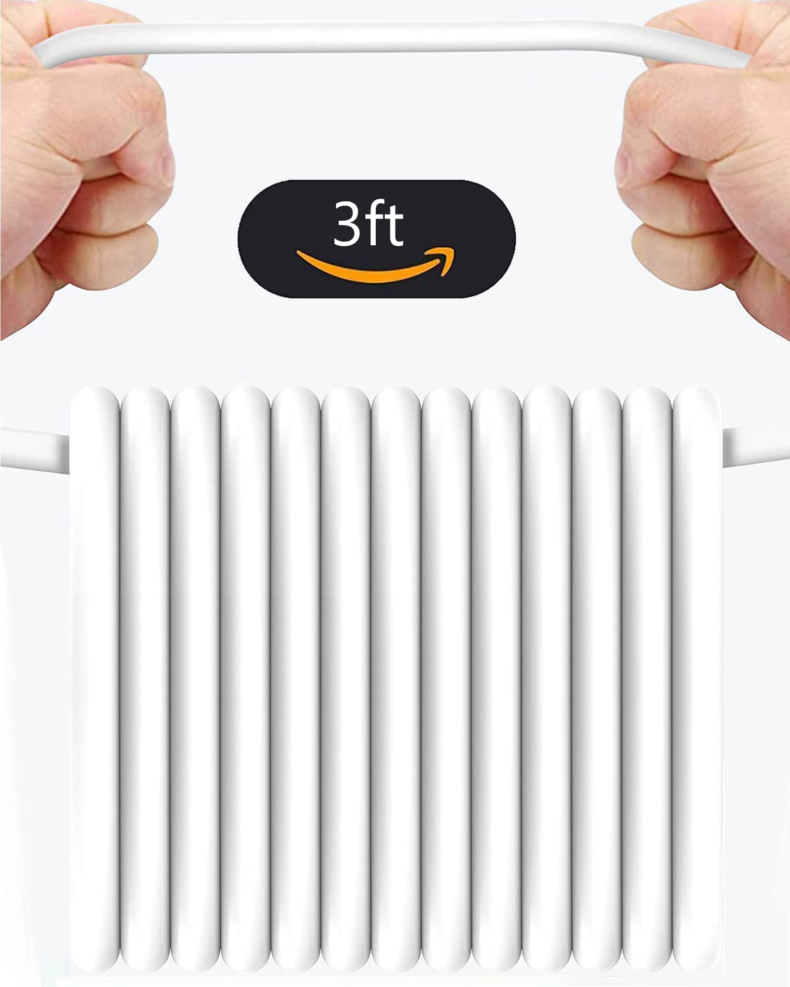 Ellies Apple MFi Certified iPhone Charger Cord 1M Lightning Cable Fast Charging High Speed Data Sync USB Cable Compatible with iPhone 13/12/11 Pro Max/XS MAX/XR/XS/X/8/7/Plus/6S iPad AirPods, white - Safqqa Egypt